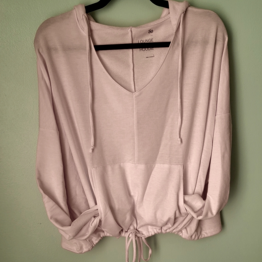 SO LOUNGE LIFE HOODIE  size Large  color  Light Pink